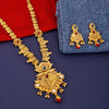 Gold Plated Traditional Leaf Design Wedding Wear Long Jewellery Necklace Set