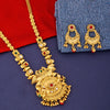 Traditional Peacock Long Necklace South Indian Wedding Fashion Jewellery Set