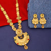 Traditional Gold Plated Wedding Wear Long Necklace Jewellery Set