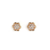 Stylish & Casual Wear Rose Gold Flower Shape Gemstone Stud Earring