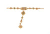 Gold Plated Traditional Rajwadi Haath Phool/Panja Bracelet with Ring