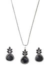 Trendy Traditional Oxidized Chain Pendant Earring Set