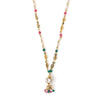 Crystal Bead Sweater Long Chain Pendant Necklace