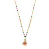 Gold Plated Ad Diamond Flower Design Fancy Chain Dokiya