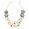 Boho Silver Oxidised Chain Pendant Long Necklace Jewellery Set