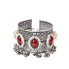 Oxidised Antique Adjustable Kundan Bracelet Kada