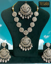 Traditional Fancy New Jewellery Set Small Pearl & Kundan Pendant Neckless With Earring and Maangtika Set
