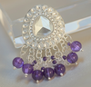 Amethyst Beaded Polki Earrings-by Tessara