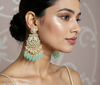 Colorful Statement Earrings with Pearl & Bead Detailing -by Tessara