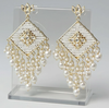 Tessara Ethnic Alloy Chandbali Jhumki Earrings with Cubic Zirconia