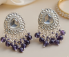 Amethyst Beaded Polki Earrings-by Tessara