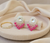Royal Pink Mirror Polki Earrings with Beaded Drops -by Tessara