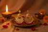 Gold-Plated Kundan Chandbali Earrings with Pearl & Ruby Beads -by Tessara