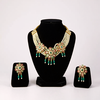 Tessara Copper Gold-plated Green, Red Jewel Set