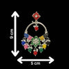 Tessara Silver-Plated Multicolor Meenakari Chandbali Hoop Earrings